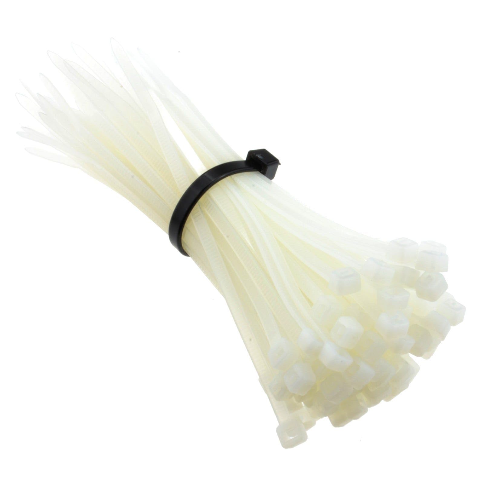 Kenable White Cable Ties Natural Nylon 66 Ul Approved Self-Locking Wire Management 120Mm X 3.5Mm [100 Pack]