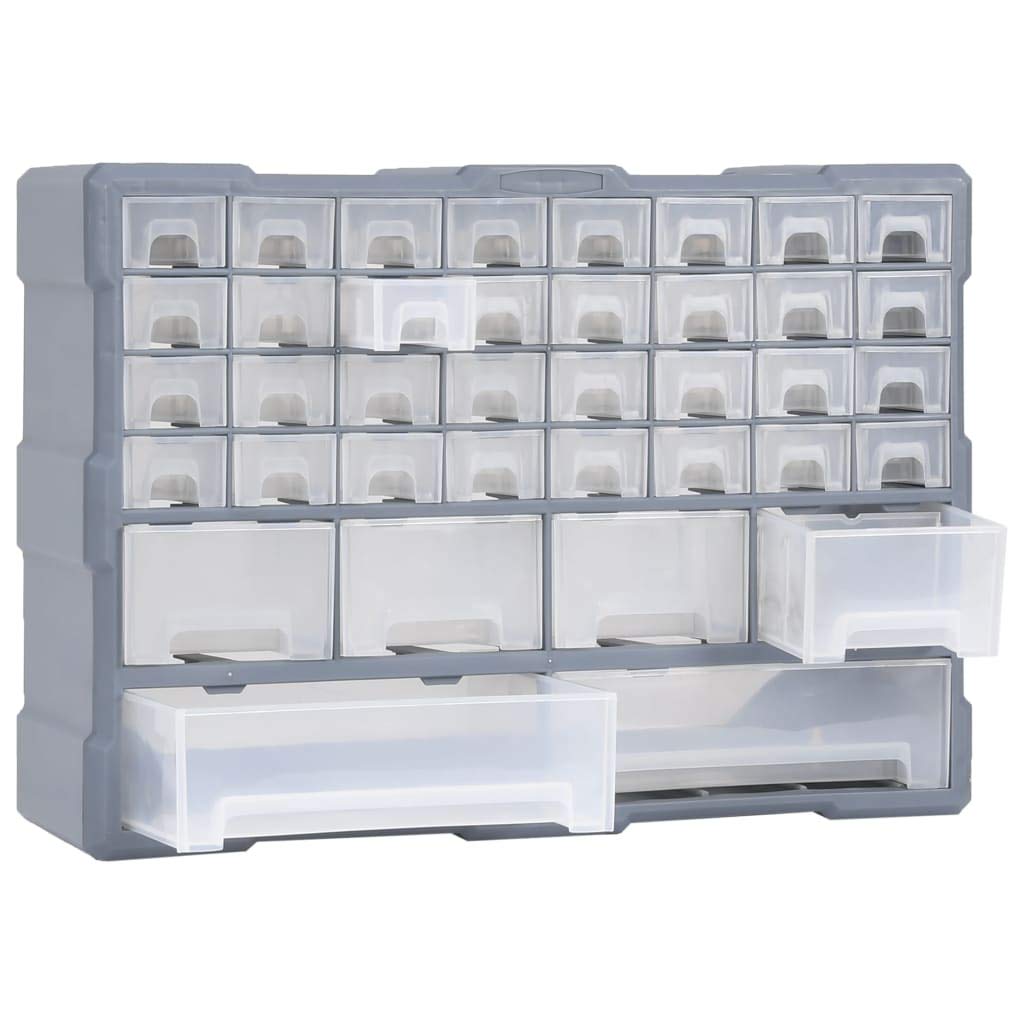 vidaXL Organizador Multicajones con 40 Cajones Herramientas Armario Pared Almacenamiento Taller Caja Manualidades Artesanía Costura Clavos