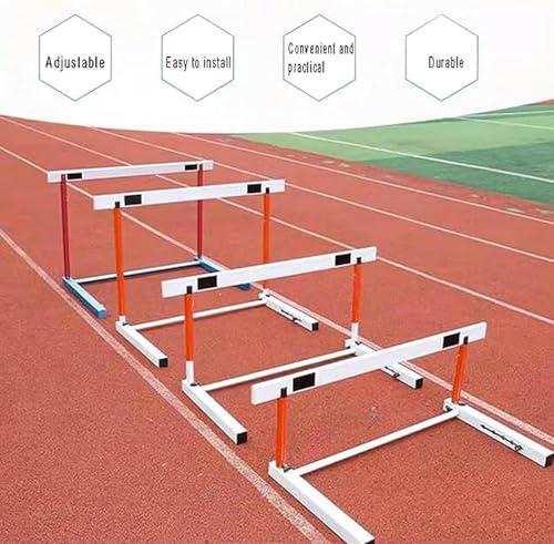 Regulowane ogrodzenia do treningu sportowego - Profesjonalne ogrodzenia do treningu prędkości na torze i na boisku - odpowiednie dla sportowców i sportowców zawodowych - wysokość 65 cm, mekh