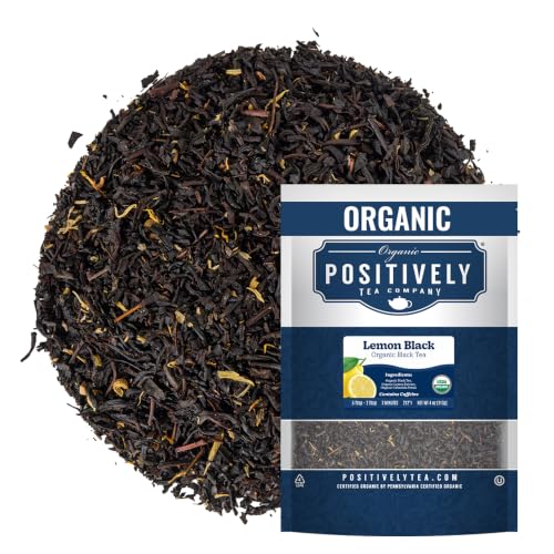 Image of Organic Positively Tea Company, Lemon Black, Black Tea, Loose Leaf, 4 Ounce