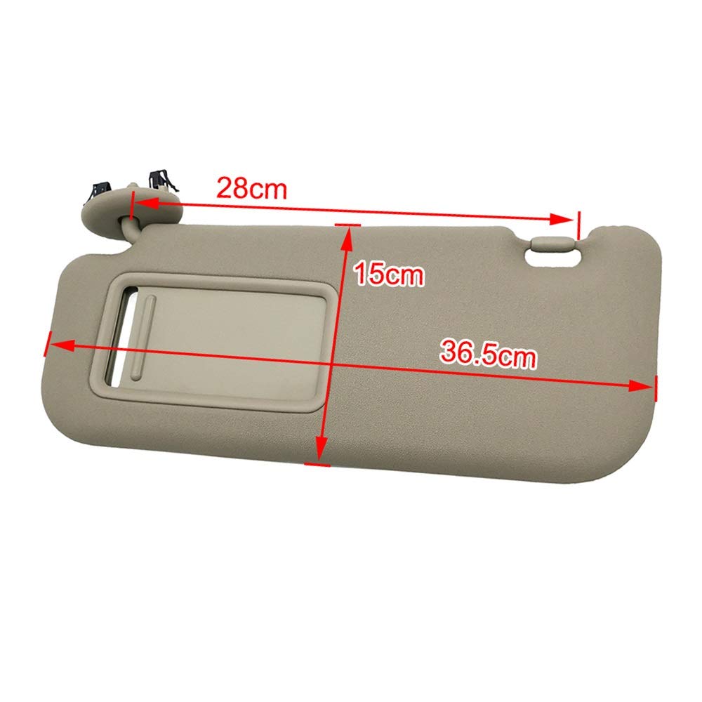 GLOFLY Auto Visiera Parasole Lato Sinistro Parabrezza Anteriore Parasole Grigio Chiaro Misura for Toyota Yaris 2008 2009 2010 2011 2012 2013 Alette parasole