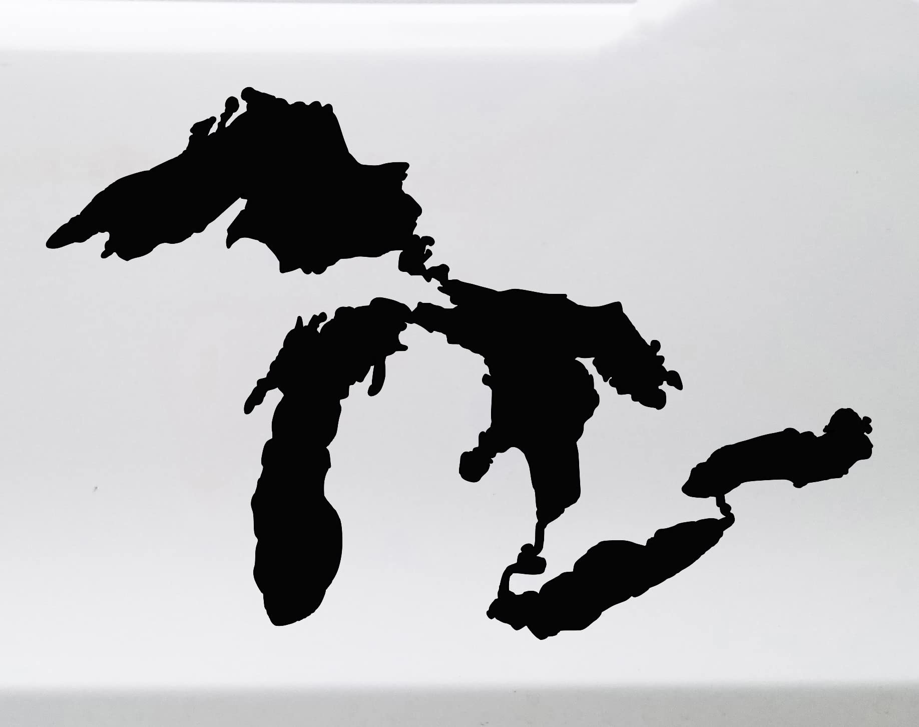 Minglewood Trading Sky Blue - 2-Pack Great Lakes Vinyl Stickers - Lake Michigan Superior Ontario Huron Erie - Die Cut Decals - Each 3w x 2h inches