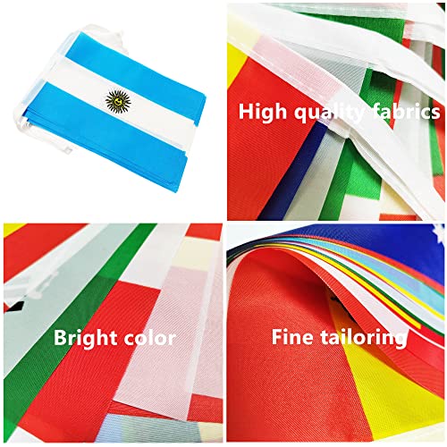 50 Feet Argentina Argentine Banner Flag String, Argentina Mini Flag Small Banner, for Party, Shops and Bars Decorations, Outdoor Decorations, 38 Flags (Argentina) by BCLin - Image 3