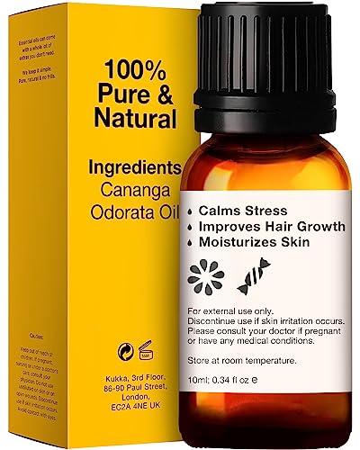 Kukka Ylang-Ylang Essential Oil For Diffuser- 100% Natural Therapeutic Grade Ylang Ylang Essential Oil For Skin - Ylang Ylang Oil For Hair Growth & Aromatherapy (0.34 Fl Oz) #TOP1