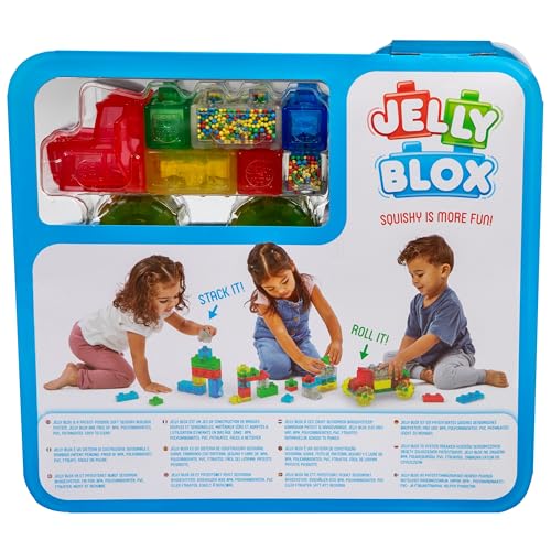 JELLY BLOX Vroom Kit 35 Blocs de Construction Tactiles pour Créer un Camion Jeu de Construction pour Enfants dès Expérience Sensorielle avec Blocs Extensibles Souples et Flexibles - vue 5