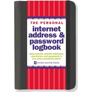 The Personal Internet Address & Password Logbook (removable cover band for security)