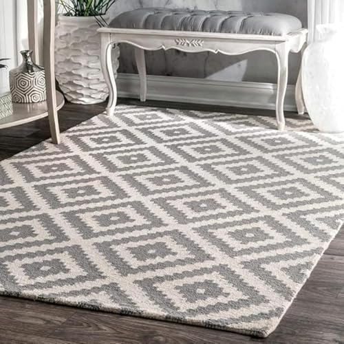 Image of Sifa Carpet Hand Made Tufted Area Rug | Soft Wool Carpet with Cotton Backing | Elegant Home & Office Floor Decor Weight- (13 Pound) Size-(120X180Cm) 4x6 Feet,
