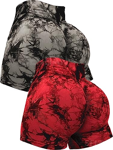 SENBAN Seamless High Waisted Shorts For Women - Booty Scrunch Workout Yoga Running Shorts