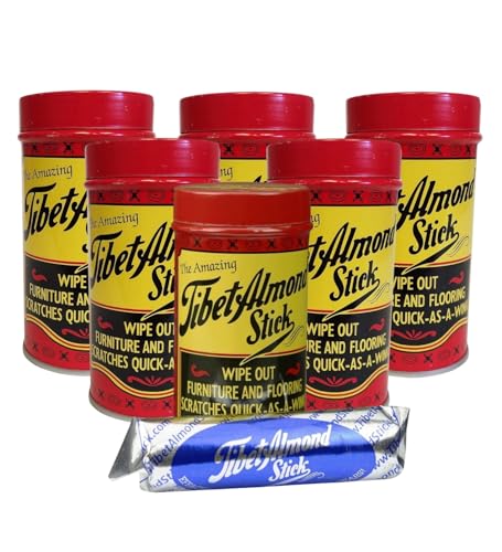 Tibet Almond Stick Scratch Remover 6 x 0.2 oz Quick Fix Stick Wood Repair Wood Floor Repair Old English Scratch Cover
