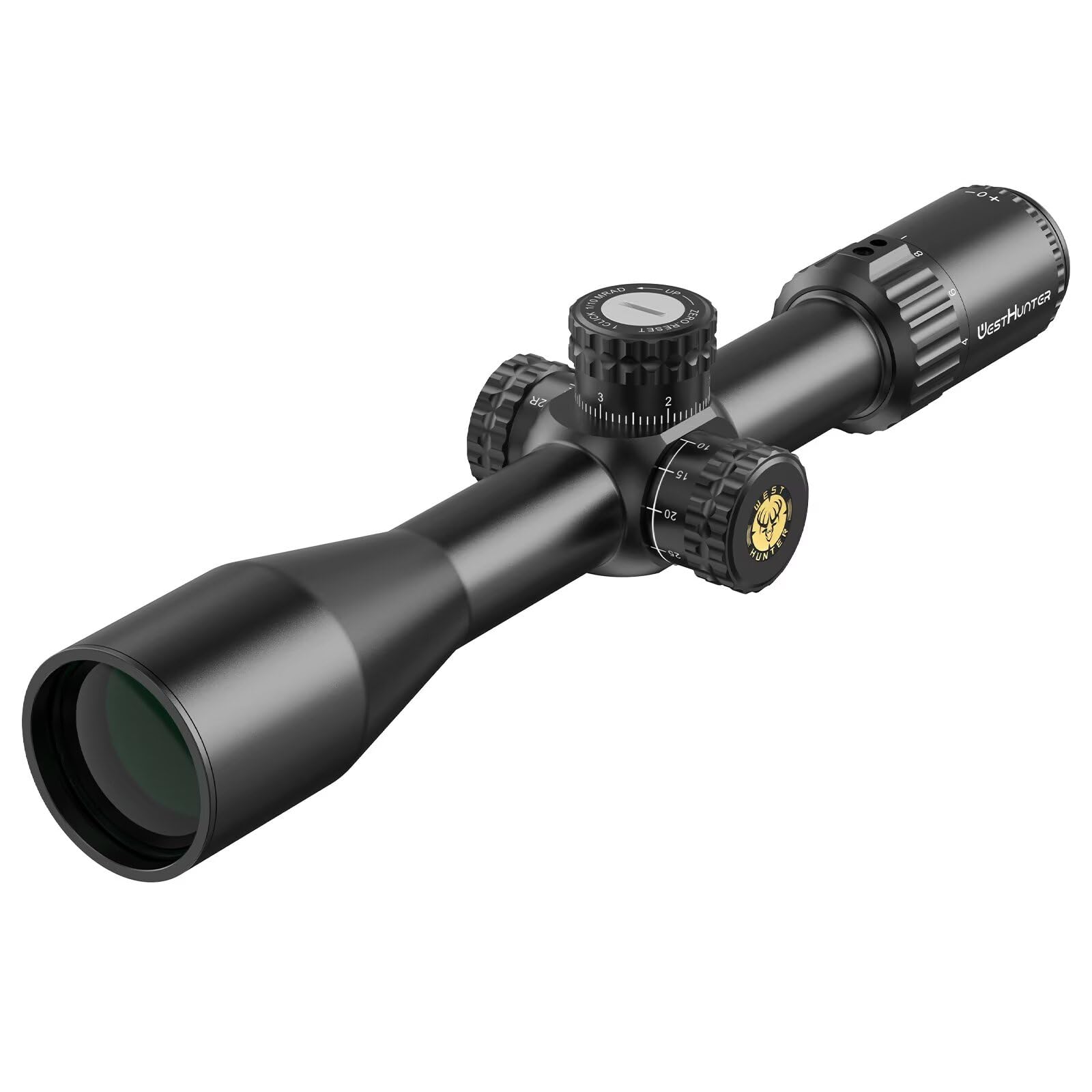 WestHunter Optics HD-S 4-16x44 SFP Mira Telescópica, Tubo 30mm Segundo Plano Focal, Precisión 1/10 MIL, Visor Óptico Ajustable - Indicado Únicamente para Actividades Deportivas