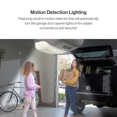 Image of Genie SilentMax 1200 Model 4042-TKH Garage Door Opener with Motion Detection Lighting, Ultra-Quiet Steel-Reinforced Belt Drive, 140V DC Motor, 3 /4 + HPc 140V Belt Drive, Gray