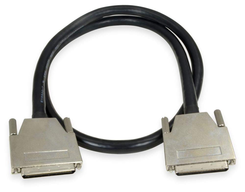 Winford EngineeringVHDCI Cable, Male-Male, Shielded, Straight Through Pinout, Black, 1.33 Foot (16") Length, RoHS Compliant