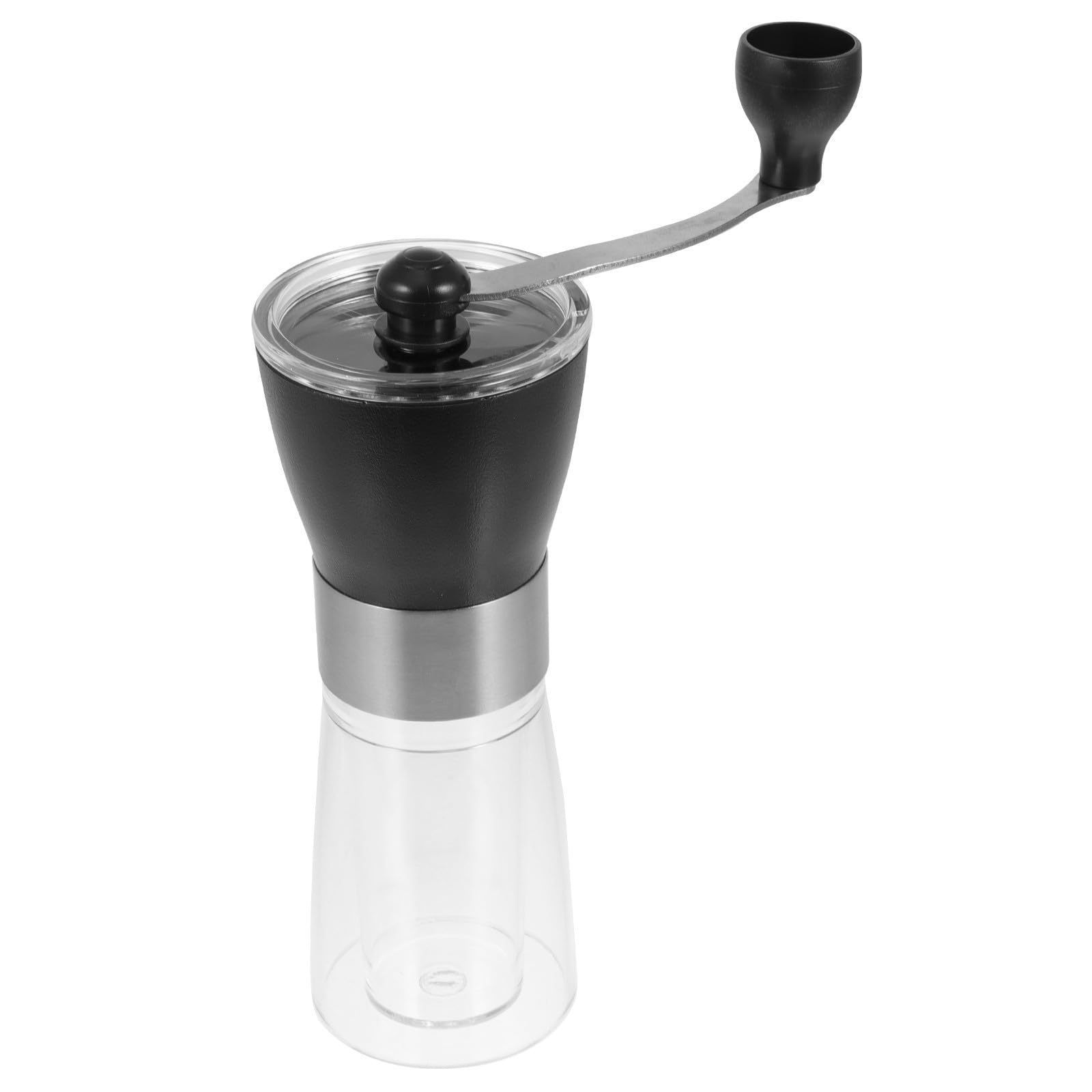 Molinillo de café manual negro para moler granos y medicamentos de forma práctica en casa