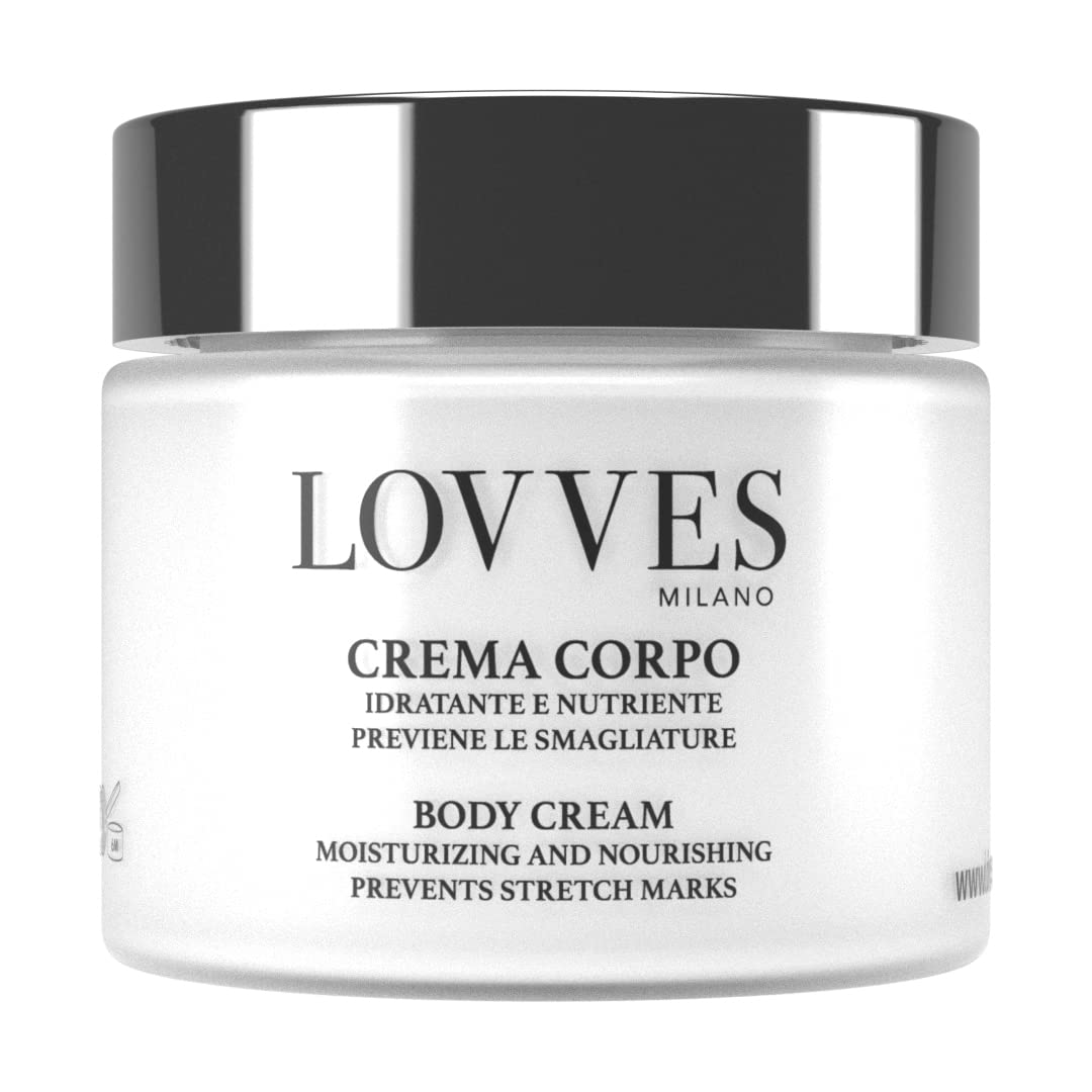 LOVVES Body Cream, High Natural Cosmetics, New Formulation, Nourishing Moisturizer, Prevents Stretch Marks