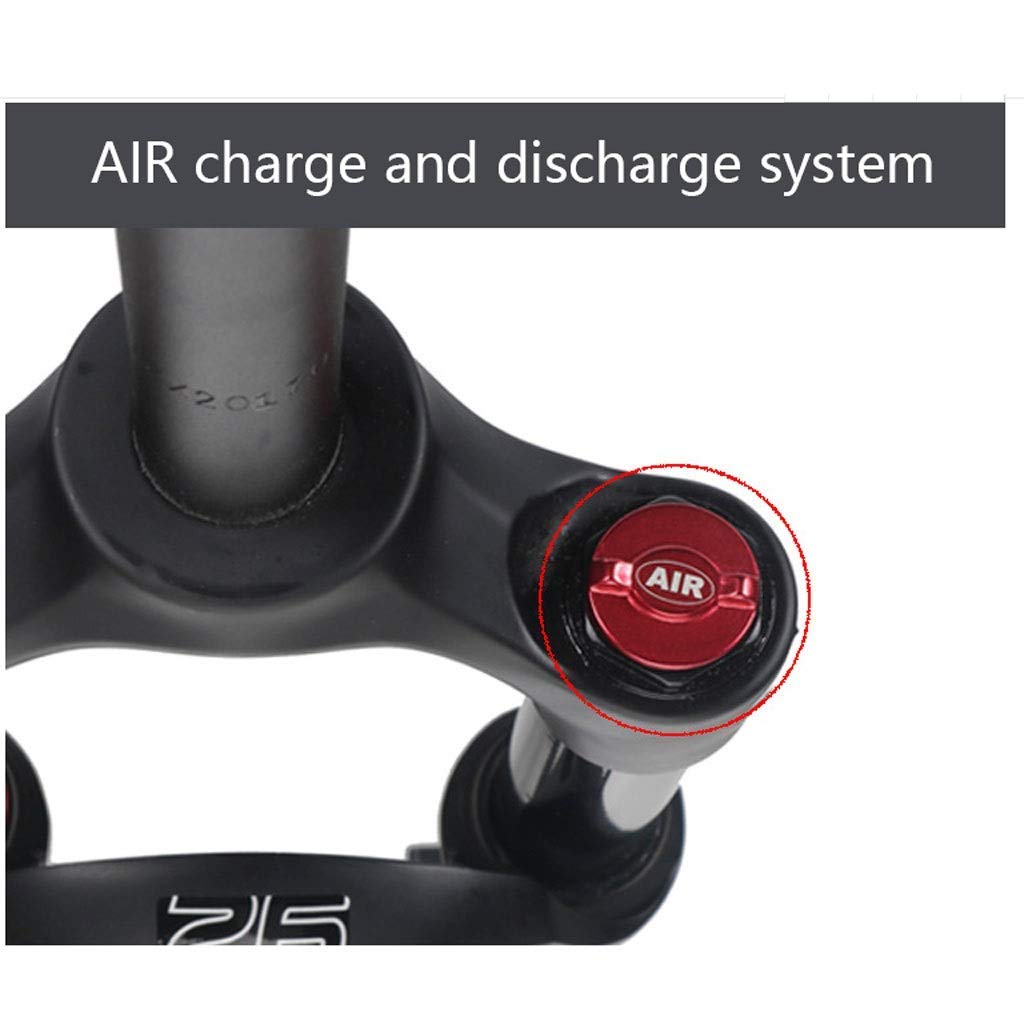 Horquilla de suspensión de Ciclismo de 27,5", Ajuste de amortiguación de Control de Freno de Disco de aleación de Aluminio MTB de 29 Pulgadas, Recorrido de 100 mm de 1-1/8"