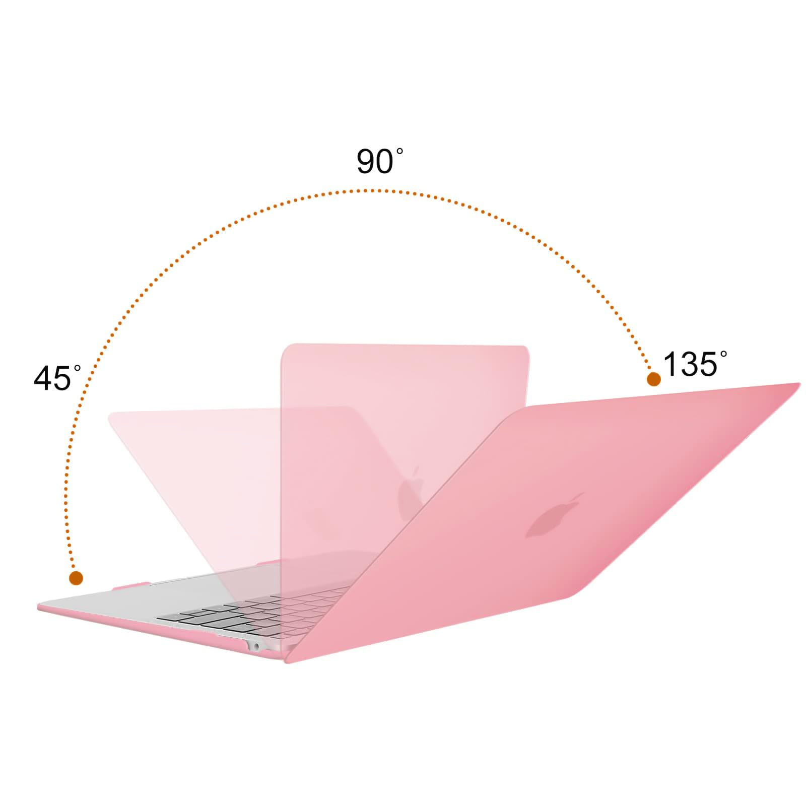 Dl3 Mobilak Compatible with MacBook Pro 16 inch Case 2023 2022 2021 Release M3 A2991 M2 A2780 M1 A2485 Pro Max Liquid Retina XDR Display Touch ID, Protective Plastic Hard Shell Cover Case (Pink)