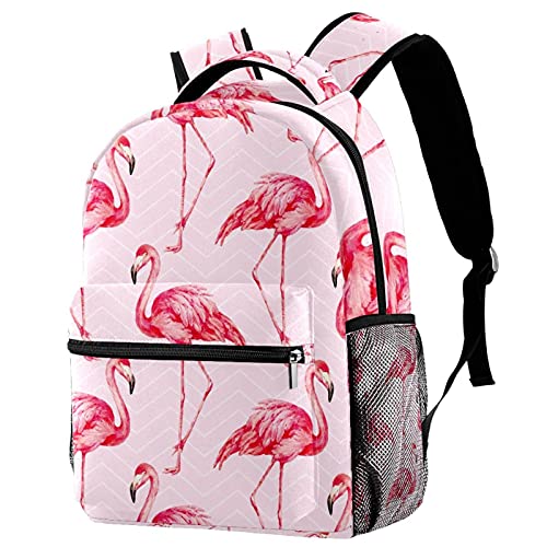 Sac à dos voyage flamants roses aux finitions soignées pour enfant