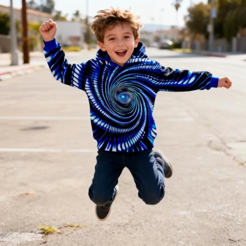 Image of Belovecol Boys Hoodies 3D Printed Hooded Sweatshirts with Pocket for 6-16Y