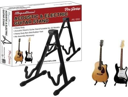 Road Ready Sturdy Universal Guitar Stand, Black