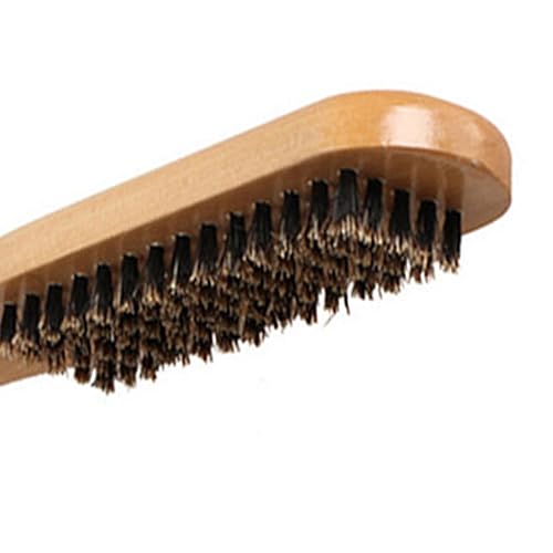 Miniatura 5 de Cepillo alisador de pelo de madera para mujer, evita daños en el cuero cabelludo de doble cara, cepillo de pelo con abrazadera para uso húmedo y