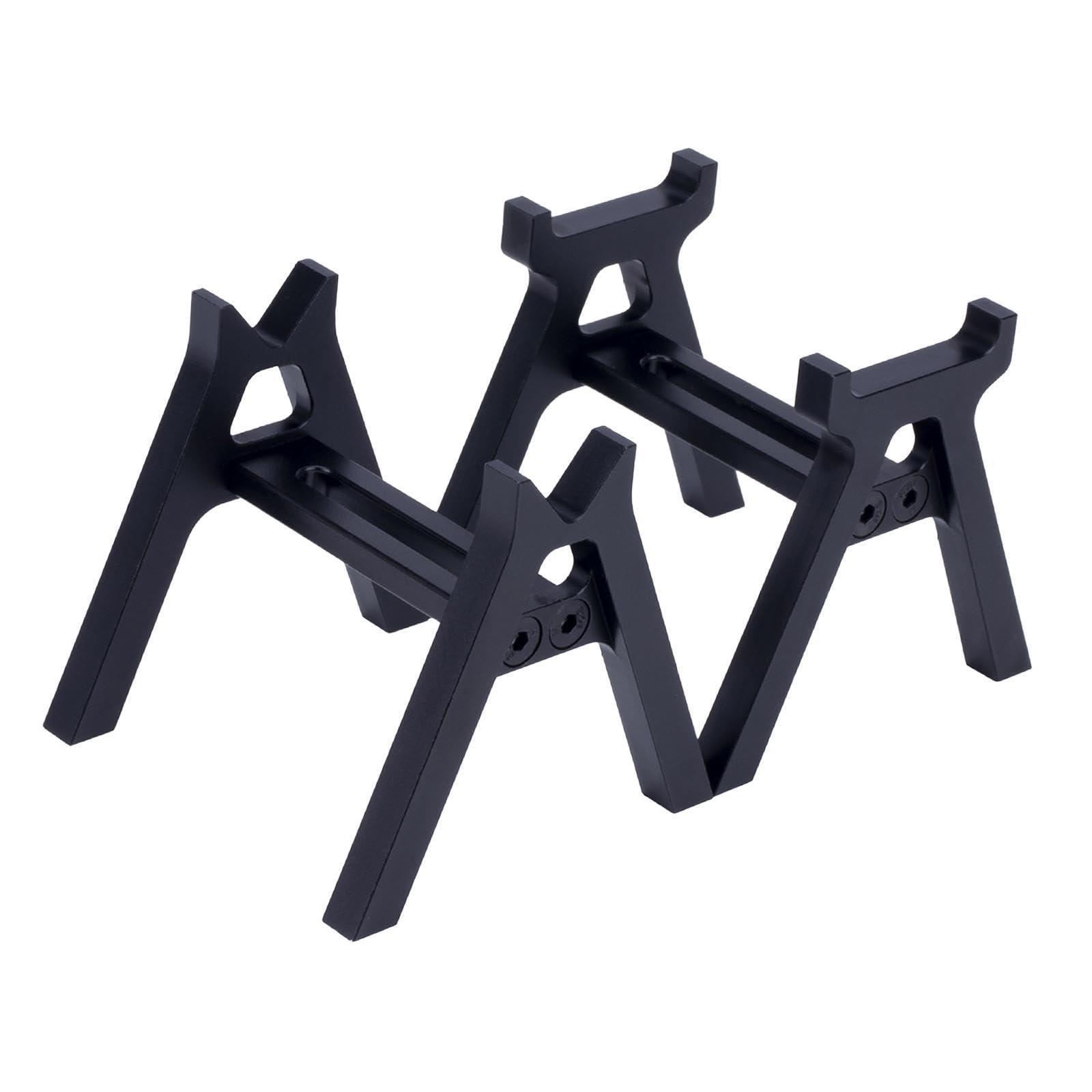 Garende 2Pcs RC Vehicle Support Stand Aluminum Alloy Work Station for 1/24 Models, Black