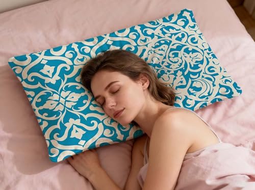 Housse de coussin turquoise 60x90cm : la solution velours pour votre confort