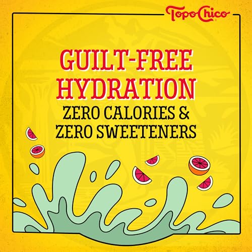 Topo Chico Sparkling Mineral Water, Grapefruit, 288 fl oz (Pack of 4)