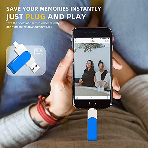 128GB USB Stick Kompatibel mit iPhone 4 zu 1 USB 3.0 Handy Photostick Speichererweiterung Kompatibel mit Laptop Tablet… – Bild 7