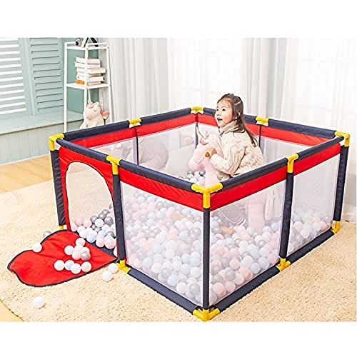 Image of BabyGo Jumbo Size Fence Ball Pool for Kids | Multicolor Indoor & Outdoor Play Area with Safety Fence (101 x 101 x 64 cm) | Durable Theme Ball Pit for Toddlers & Children (Balls Not Included)