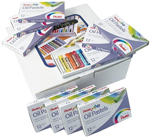 Pentel Arts Oil Pastels Class Pack Brilliant Fade Resistant Colours Long Lasting 36 (Packs of 12 Colour)