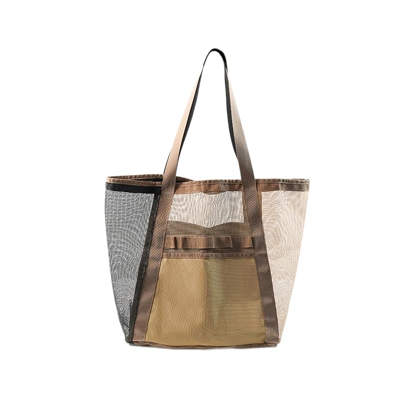 Large Capacity Beach Mesh Bag, Portable Bath Swimming Beach Mesh Tote Bag For Travel
