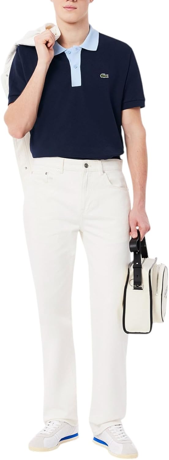 Lacoste Mens Classic Fit Contrast Collar L.12.12 Polo Shirt - Image 4
