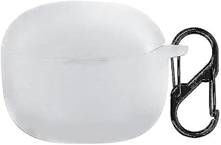 Generic Case Cover Compatible with Anker Soundcore Life P2i Silicone Case with Portable Hook (White)