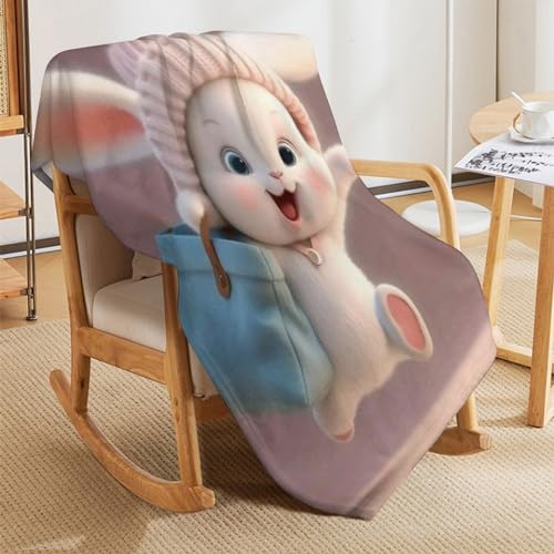 Couvre-lit lapin impression 3d en polaire flannel de qualité supérieure - 8
