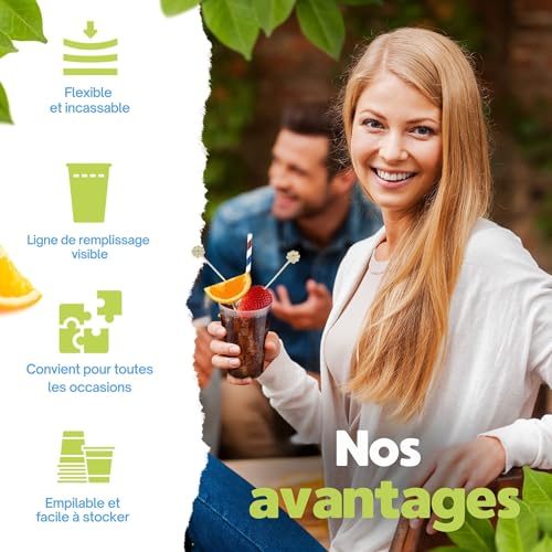 Gobelet plastique réutilisable 50cl pour éviter la casse aux fêtes - 7