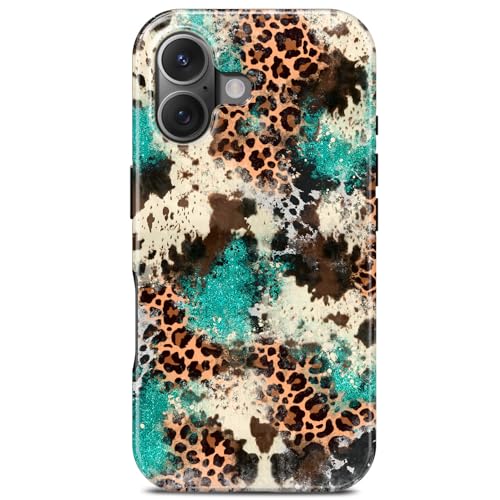 Coque iPhone 16 Plus silicone antichoc et magnétique motif guépard esthétique