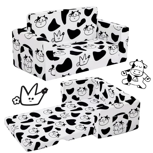 IFNOW Kids Couch, Comfy Toddler Chair, 2-1 Soft Toddler...