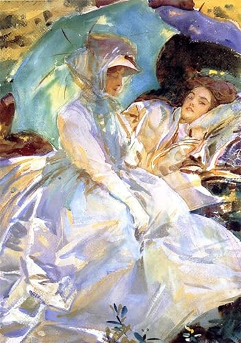 Peinture sur toile Lecture du col du Simplon Sargent pour habiller un mur vide de chambre