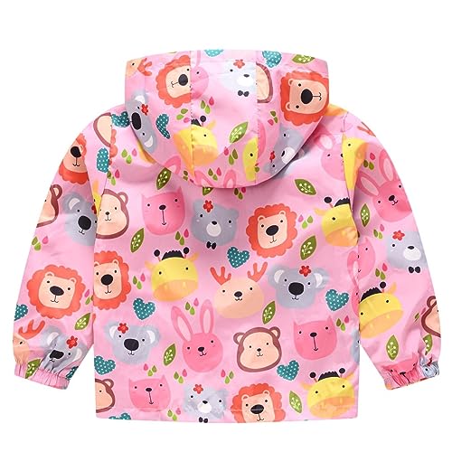 Toddler Baby Windproof Coat Hooded Cartoon Print Zipper Windbreaker Jacket Outwear Hoodies Boys Fall Coat2