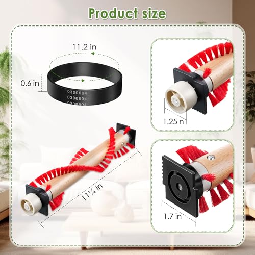 Image of Landhoow 3 Pcs 11 1 /4 inch Vacuum Roller Brushes with 9 Pcs Belt Compatible with Oreck XL Upright Vacuum Cleaner, Cleaner Belt Compatible with 0300604, Upright Replacement Parts for House and Office Clean