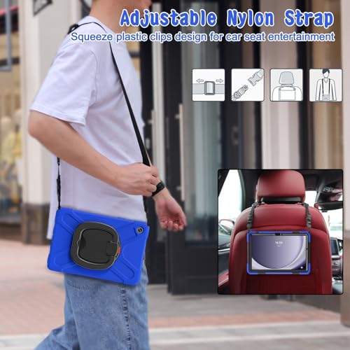 Coque Samsung Galaxy Tab A9 Plus antichoc bleu protège la tablette des chutes