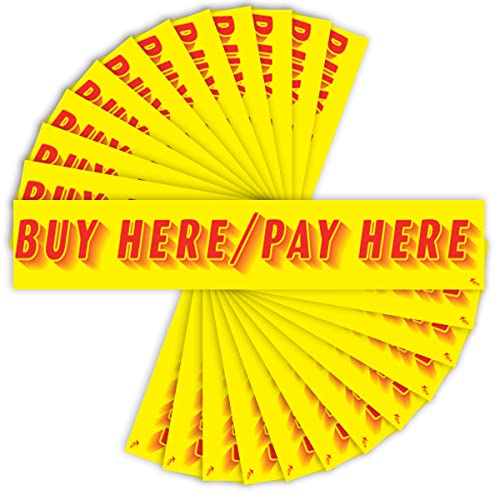 Versa-Tags BHPH Buy Here Pay Here Windshield Stick