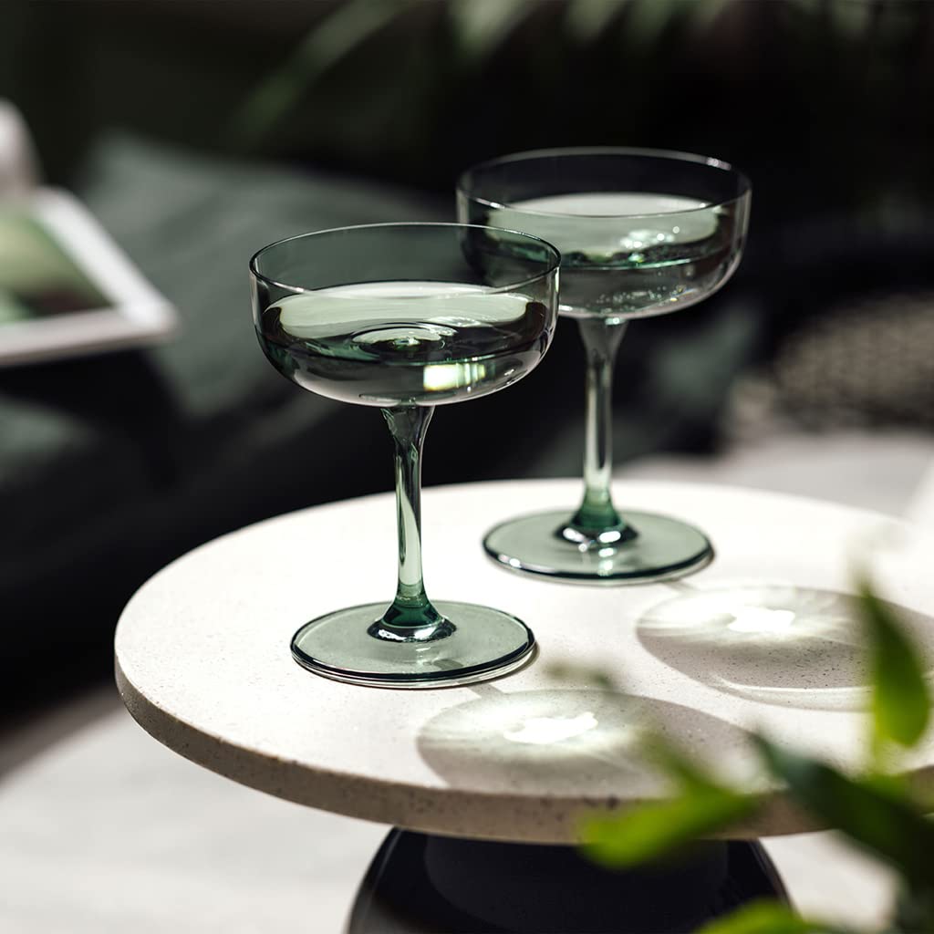 Villeroy & Boch – Like Sage szampanka/pucharek zestaw 2-cz., szkło w kolorze zielonym, pojemność 100 ml