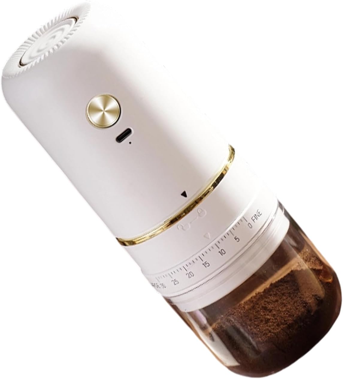 Electric Coffee Grinder Portable, White