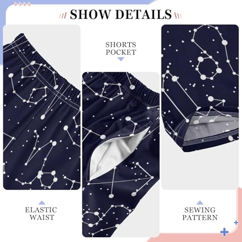 Constellation Zodiac Boys Long Pants Soft Trousers Elastic Waist Kids Lounge Bottoms with Pockets S-XL4