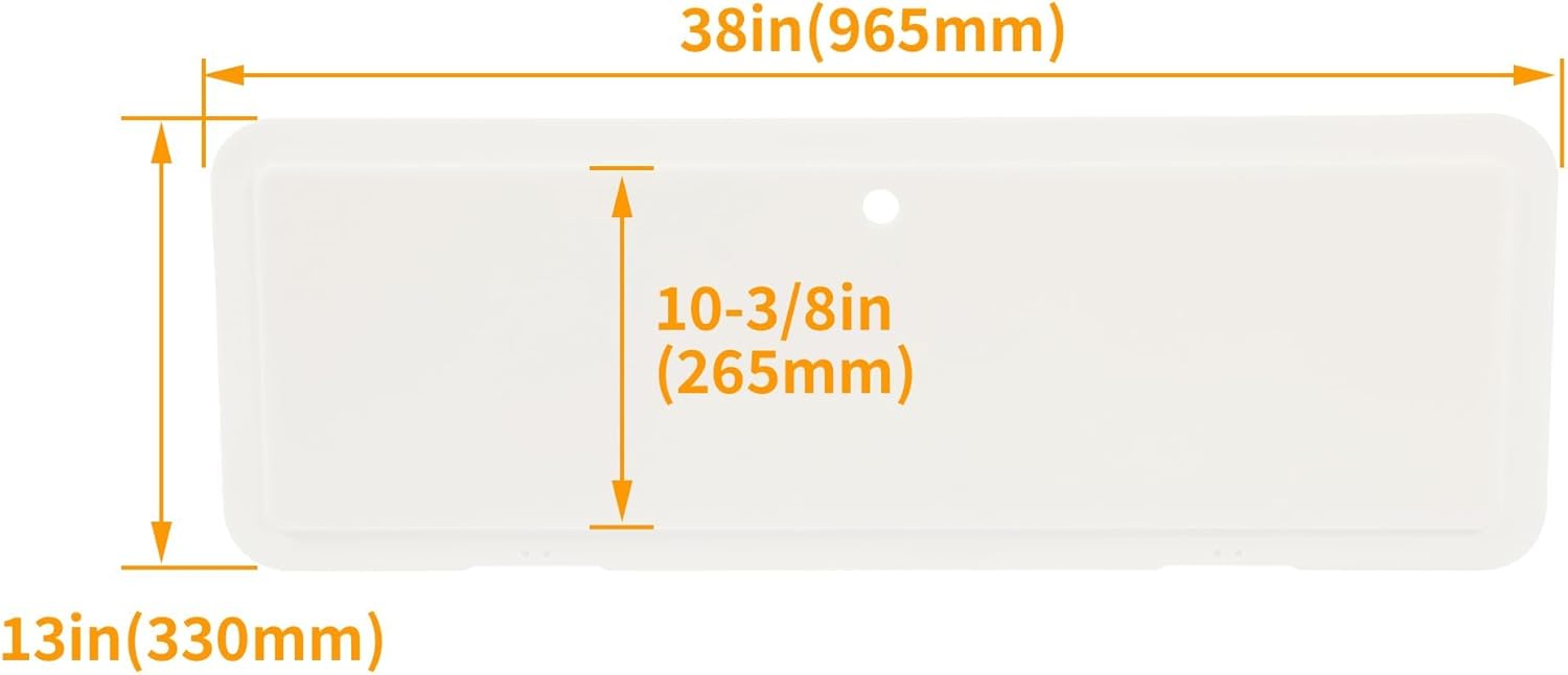 HECASA Boat Locker Door w/Hinge Kit Ski Locker Door Cover Lid Hatch Boat Repair Parts White Plastic (PE)