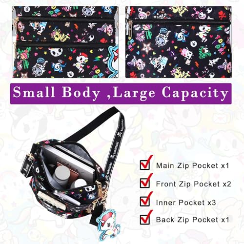 Tokidoki Small Cell Phone Purse for Women,Mini Cute Crossbody Cellphone Bags for Wallet Phone with Adjustable Strap3