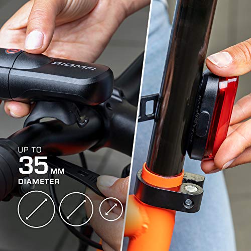 SIGMA Aura 30 & Curve | batteriebetriebenes Fahrradlichter Set | Werkzeuglose Montage |...