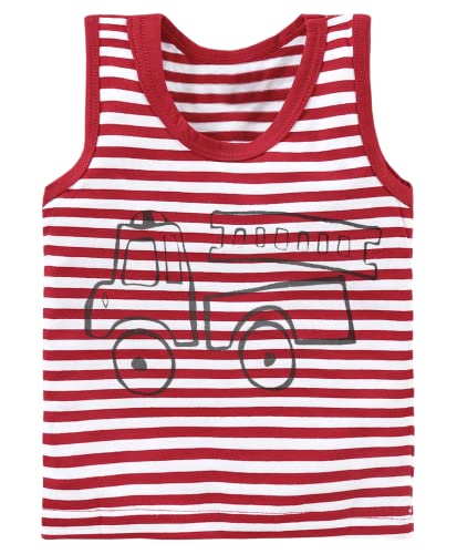 Image of KIKE New Born Baby Pure Cotton Printed Regular Fit Sando Innerwear Baniyan Kids Vest Infants Sleeveless Undershirts for Cute Boys Girls 0-24 Months (Pack of 6)