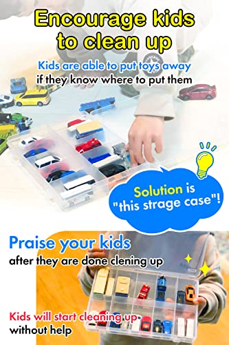 Someie Hot Wheels Tomica Car Organizers and Transparent Storage Carrying Box Max 10 Cars Capacity Display case Japan Made Durable and Safe (Box only) - Thumbnail 3